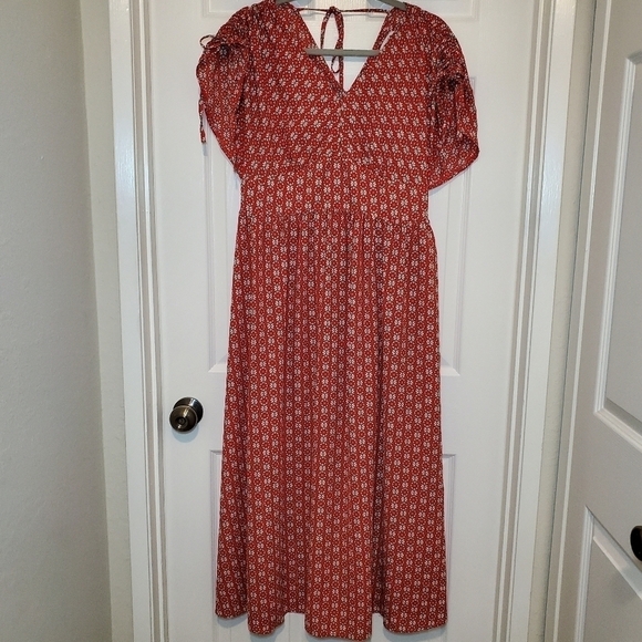 Molly Braken Red Maxi Dres Sz M - Picture 2 of 13